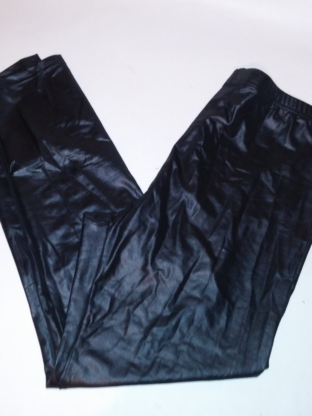 Collections by Juncture Leggings Black Liquid Shine Stretch Womens New
